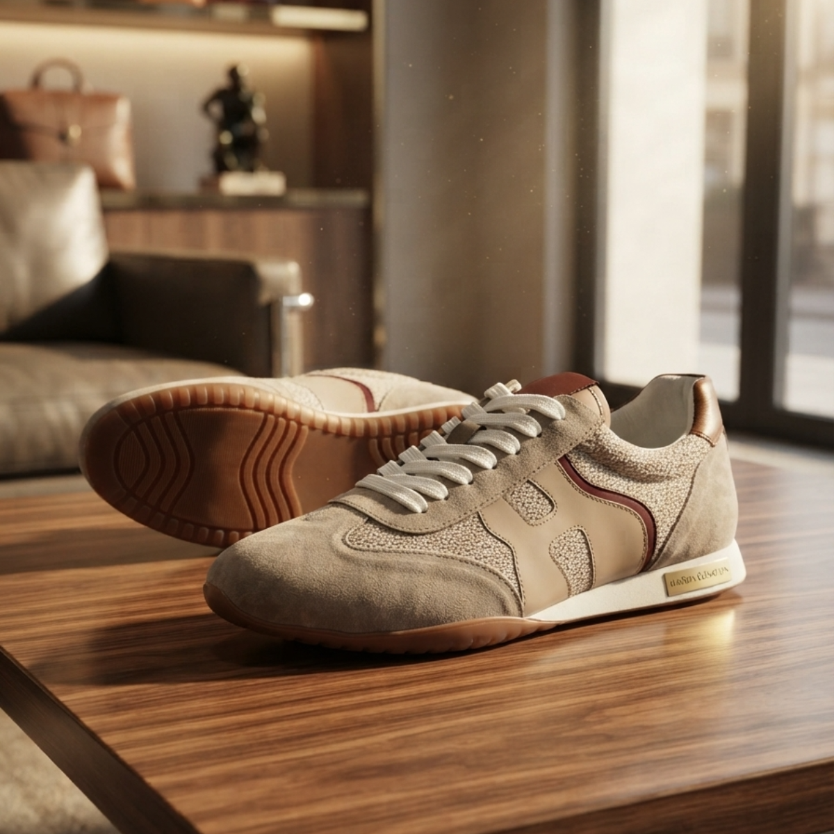 Baskets pour homme en cuir véritable 1