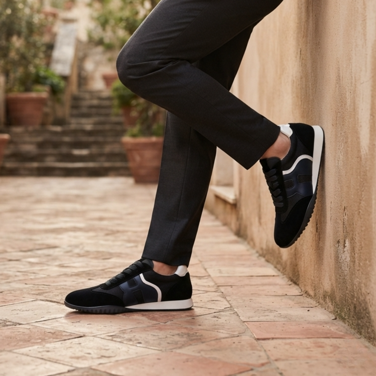 Baskets pour Homme en Cuir Véritable 2