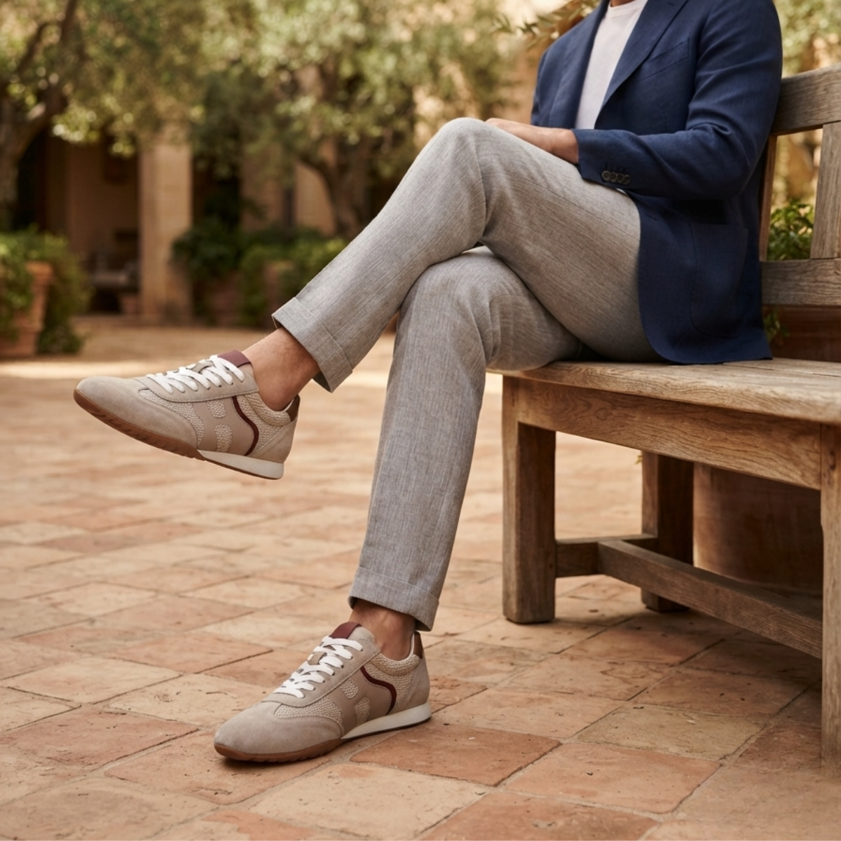 Baskets pour homme en cuir véritable 1